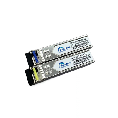 فرستنده گیرنده 1.25 گیگابیت بر ثانیه دو جهته تک فرستنده LC/SC 1550 نانومتر Tx 1310 نانومتر Rx 20 کیلومتر فرستنده SFP