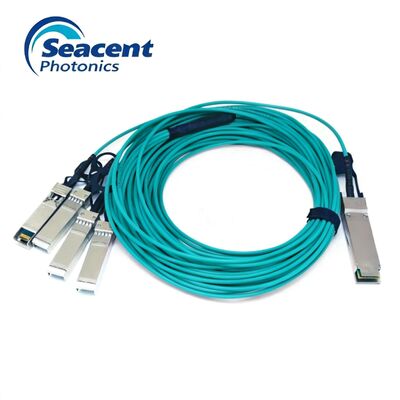 کابل های نوری فعال چند حالت 40G QSFP+ تا 4x10G SFP+ AOC