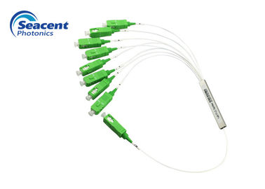 شکاف فیبر نوری PLC از دست دادن کم ، شکاف لوله فولادی 1x8 Plc شکاف