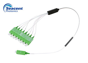 یکپارچه کانال خوب فیبر نوری Plc Splitter 1x8 یکنواخت کانال 1260-1650 Nm