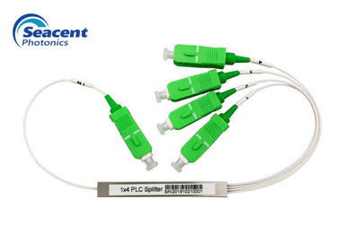 تقسیم کننده فیبر نوری Mini Type 1x4 Plc با اتصال SC / APC از دست دادن درج کم