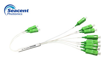 2x8 Micro Type PLC Splitter از دست دادن کم درج با اتصال SC / APC